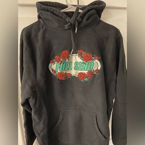 Nelk Full Send roses hoodie black